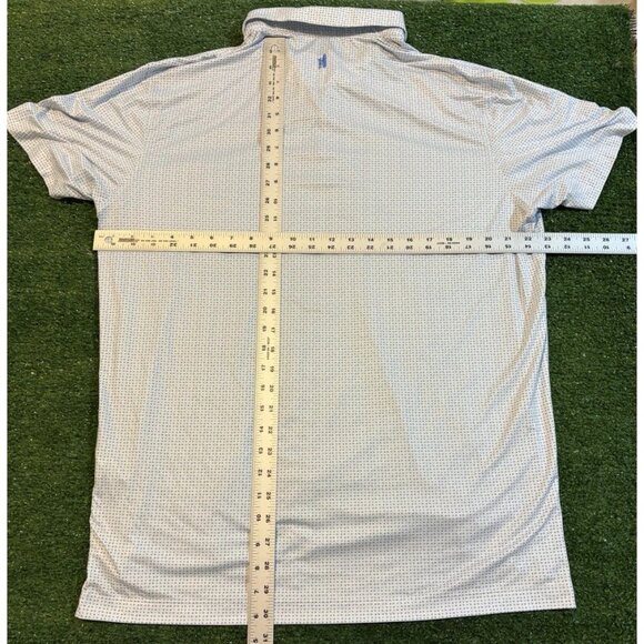 Johnnie O polo mens large blue white featherweight upf 50 lighweight breathable - Picture 10 of 11